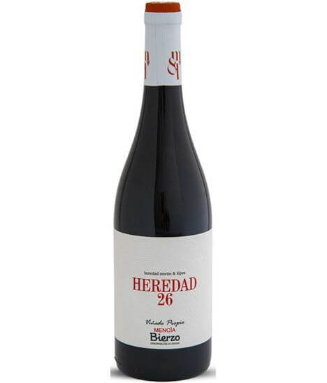 Vin rouge espagnol - Castille-et-León - DO Bierzo - Bodega Heredad Moran & López - Cuvée Heredad 26 Mencía Roble